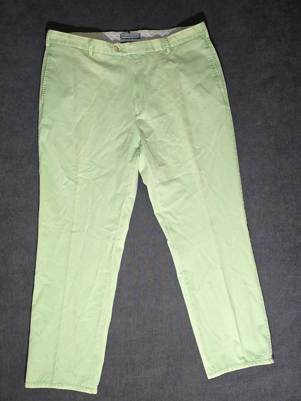 Reserve Patrick James Mens Size 38 Mint Green Pima Cotton Chino Pants